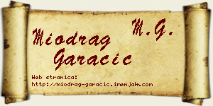 Miodrag Garačić vizit kartica